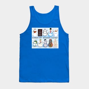 Modern Art Snowman Contest Tank Top